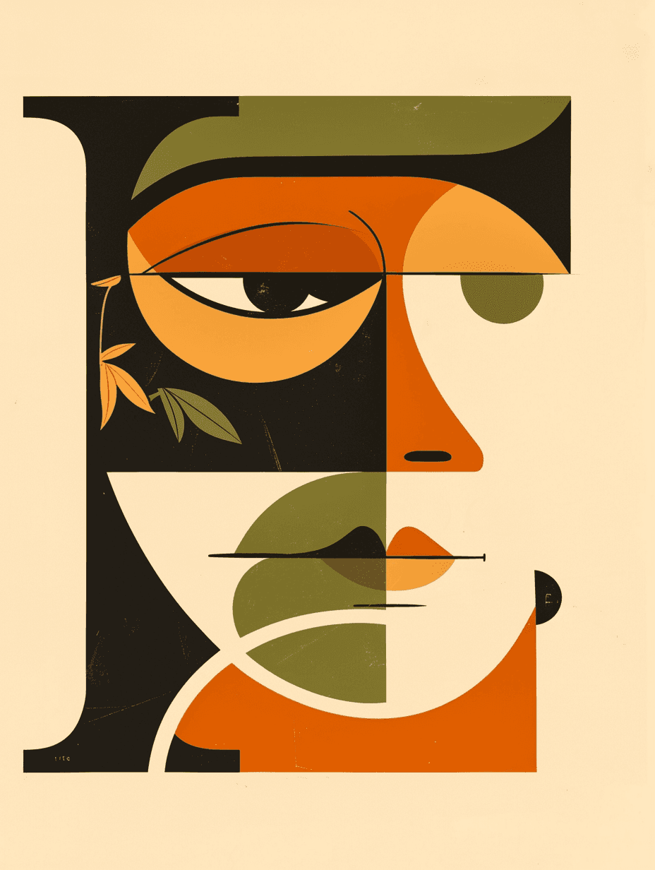 Abstract Face 499 original repeating artwork