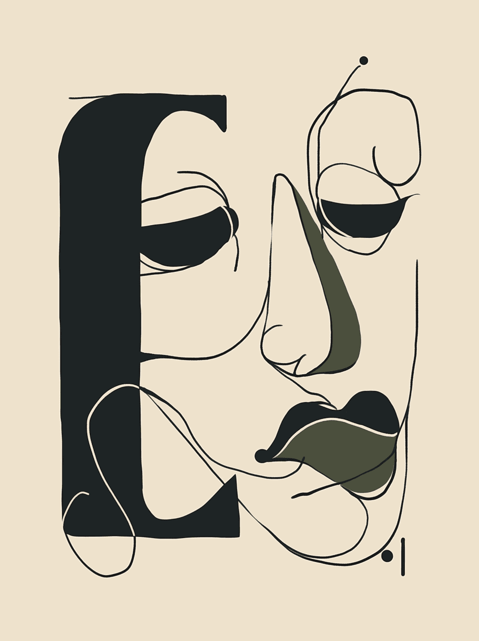 Abstract Face 441 original repeating artwork