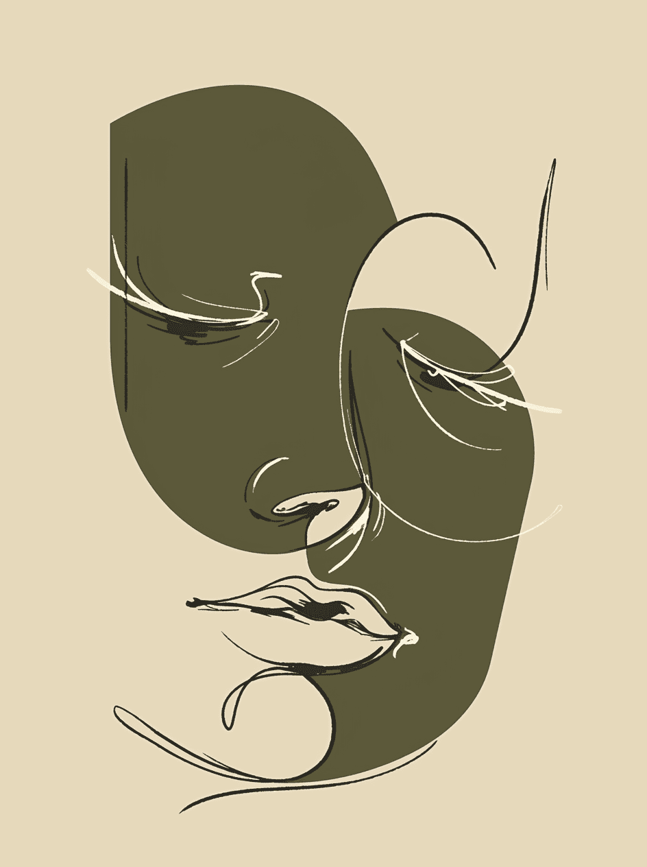 Abstract Face 584 original repeating artwork