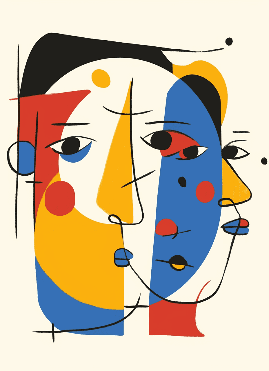 Abstract Face 484 original repeating artwork