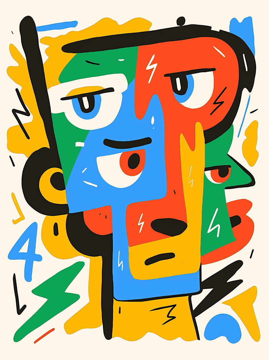 Abstract Face 498 original repeating artwork