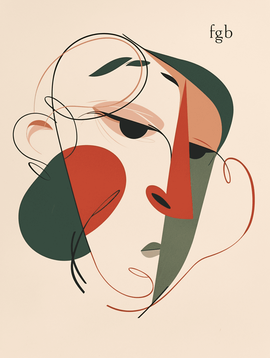 Abstract Face 409 original repeating artwork
