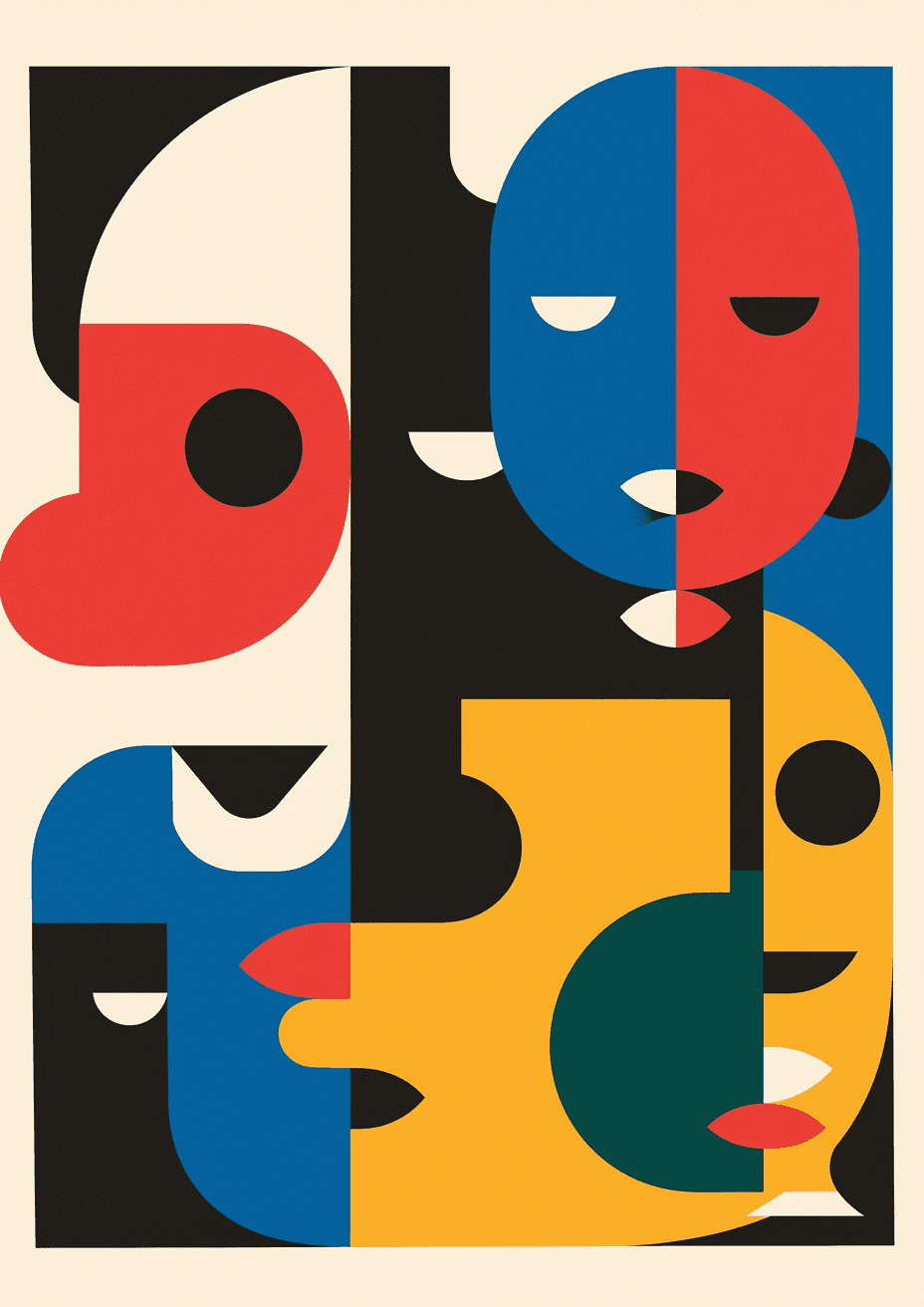 Abstract Face 524 original repeating artwork