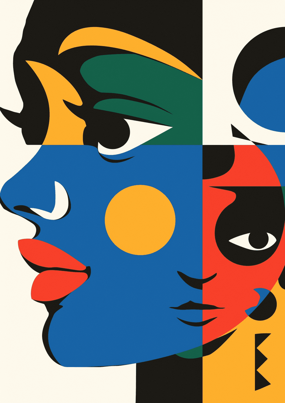 Abstract Face 179 original repeating artwork