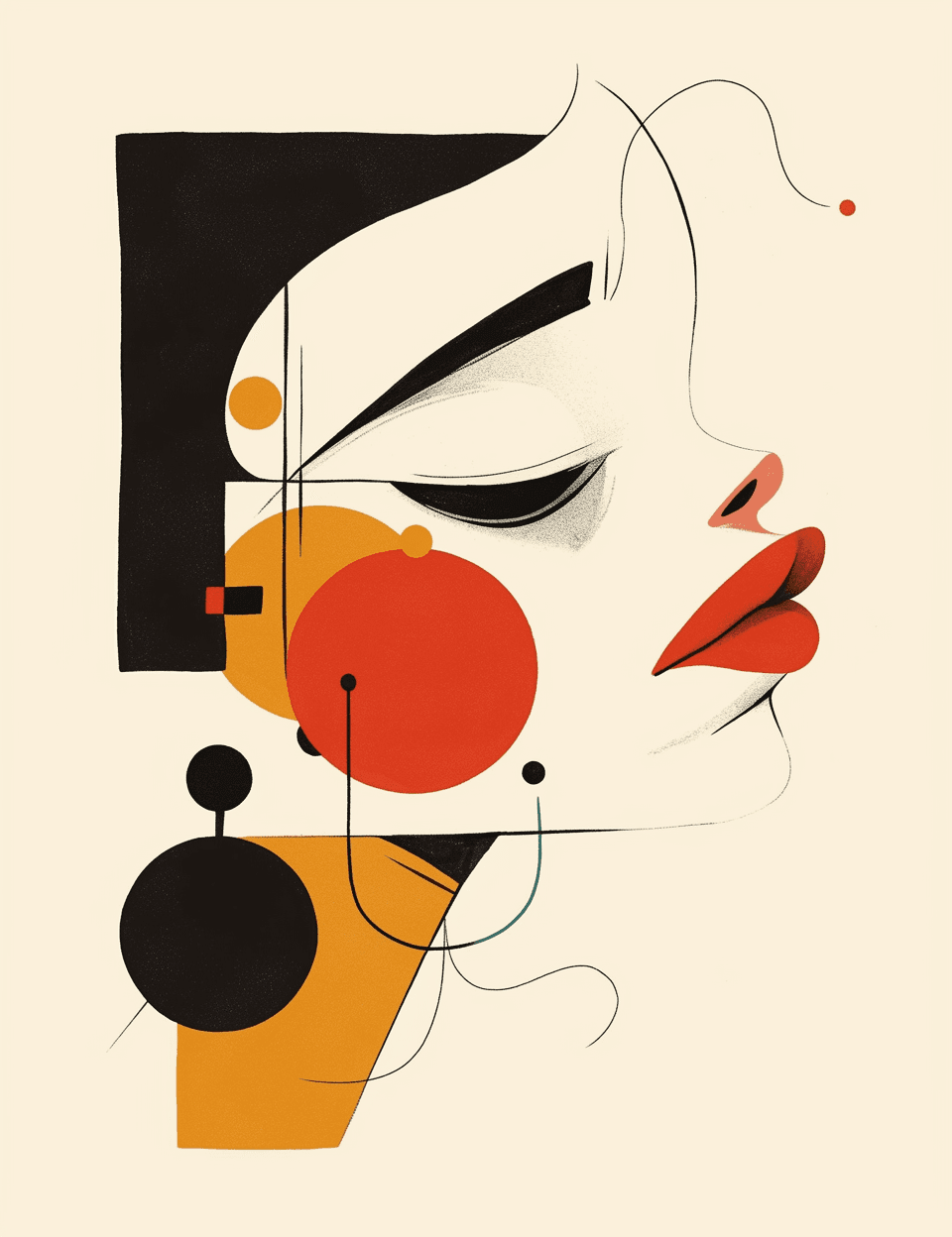 Abstract Face 470 original repeating artwork