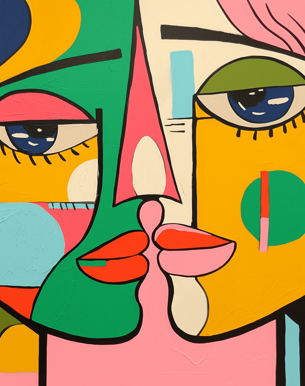 Abstract Face 458 original repeating artwork
