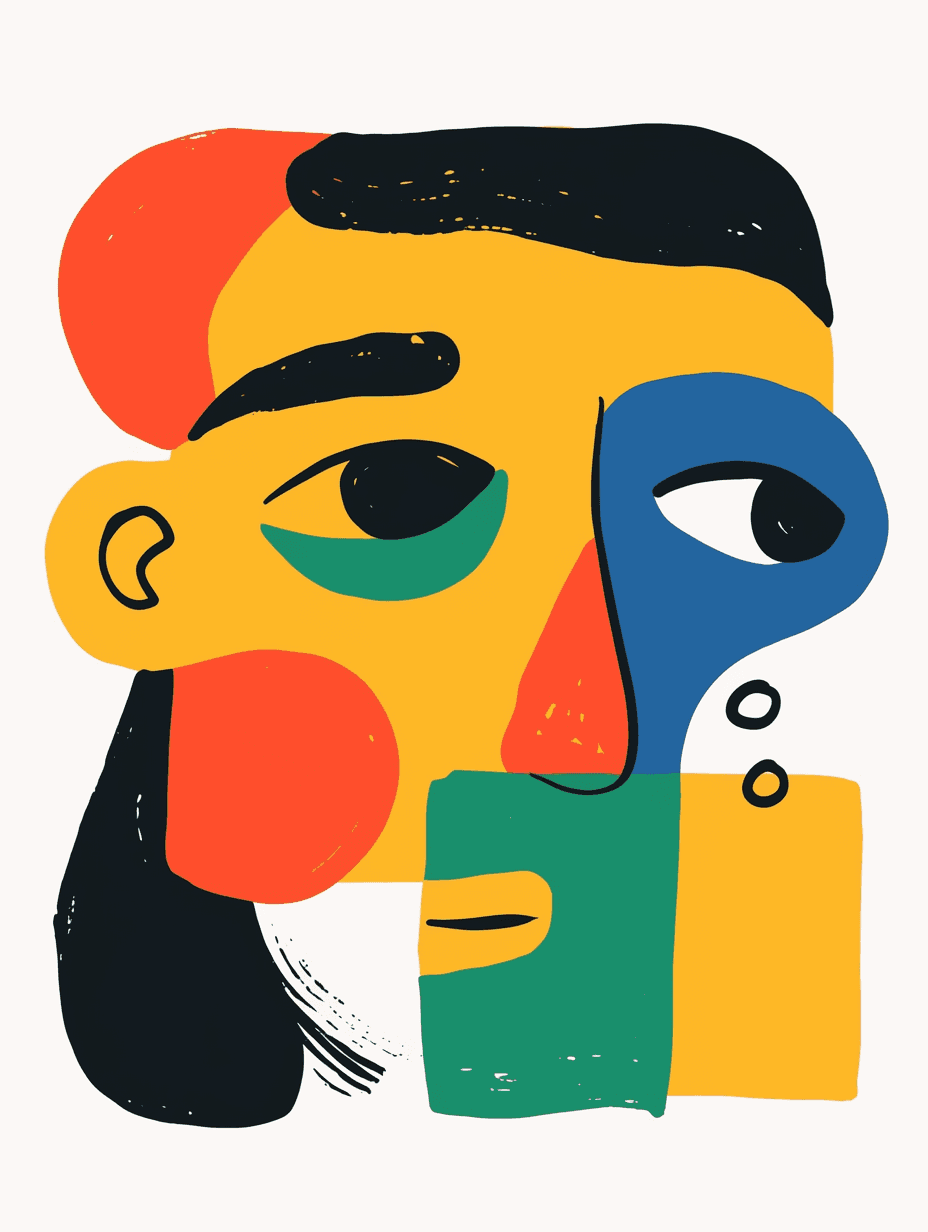 Abstract Face 384 original repeating artwork