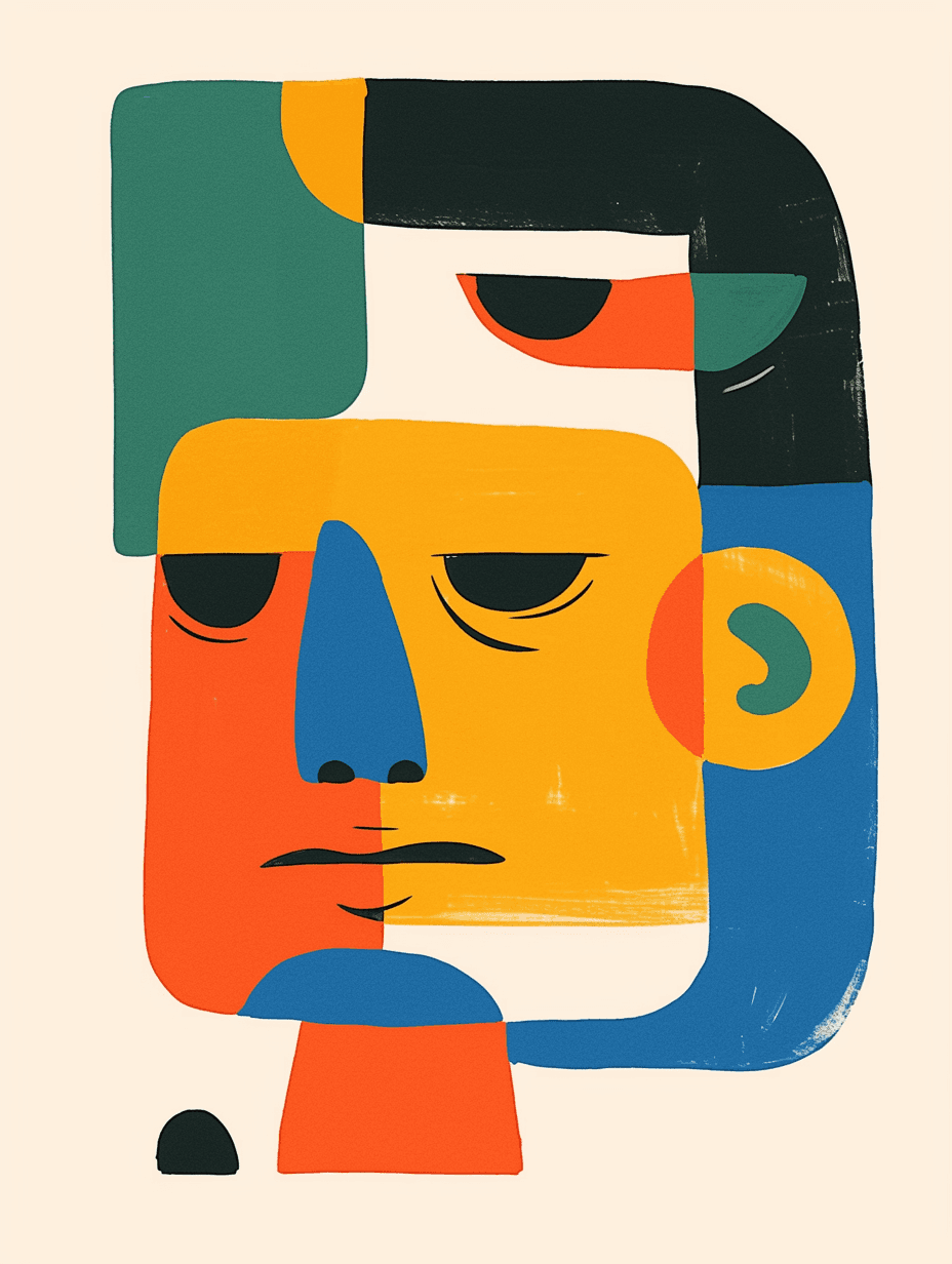 Abstract Face 556 original repeating artwork