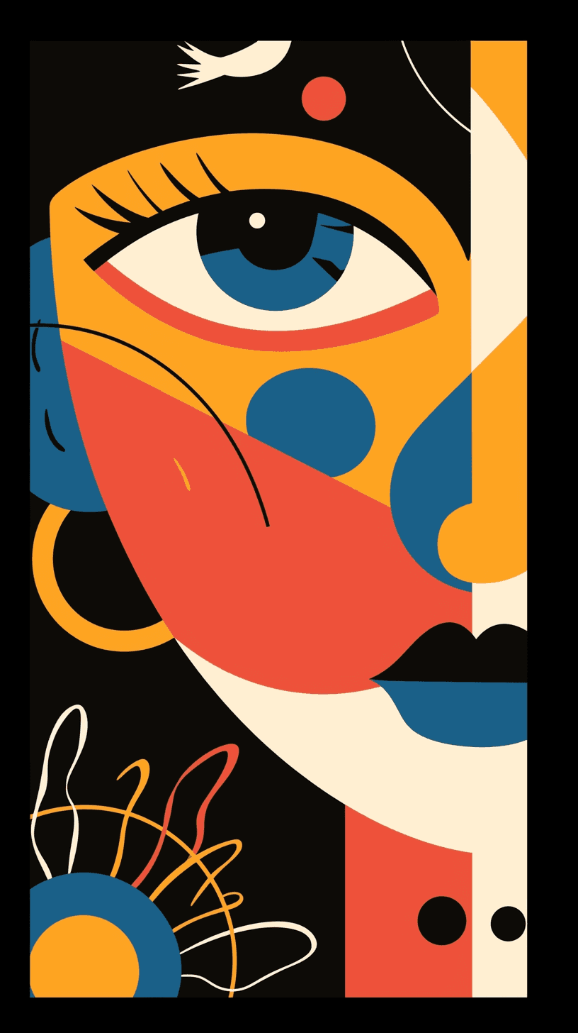 Abstract Face 641 original repeating artwork