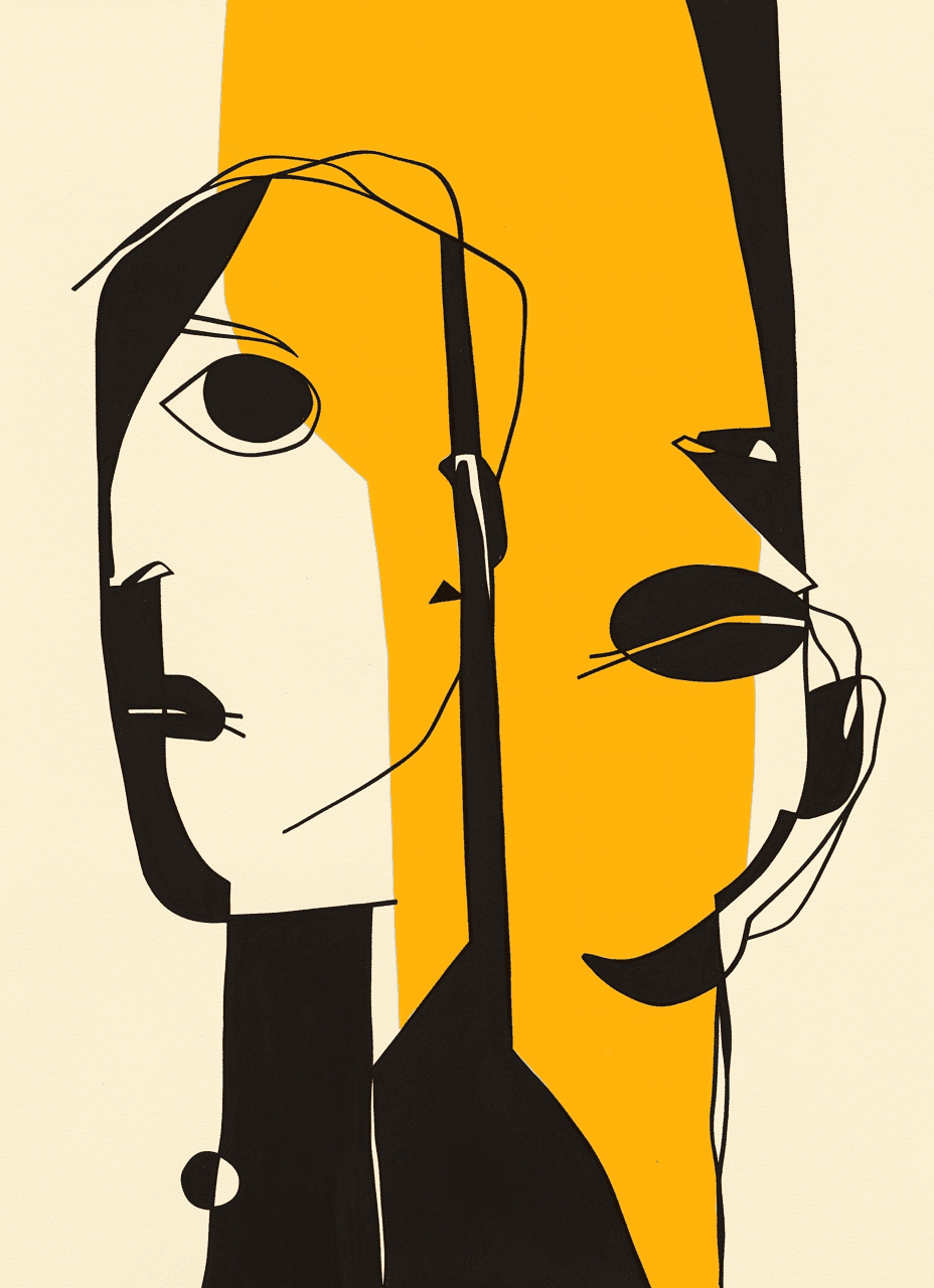 Abstract Face 622 original repeating artwork