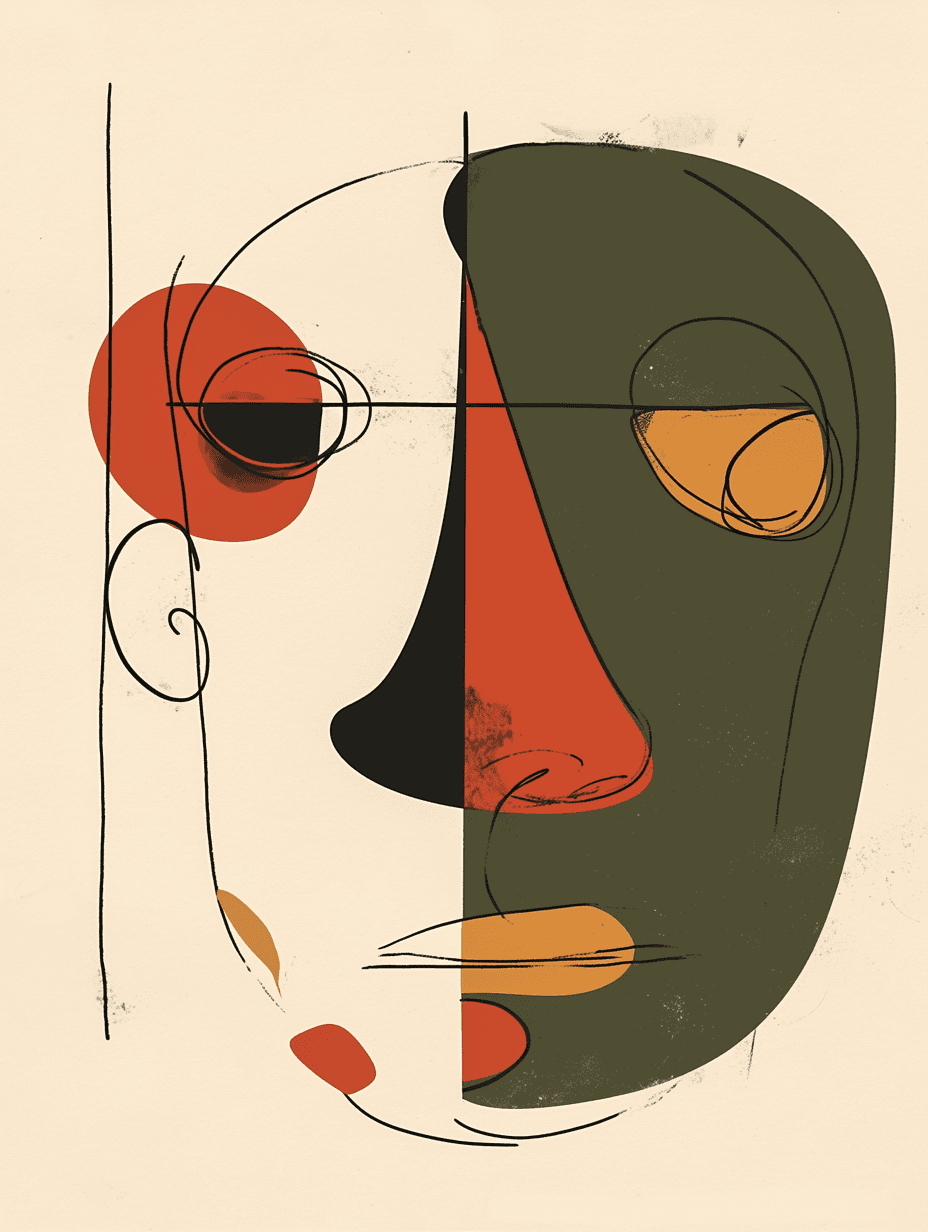 Abstract Face 523 original repeating artwork