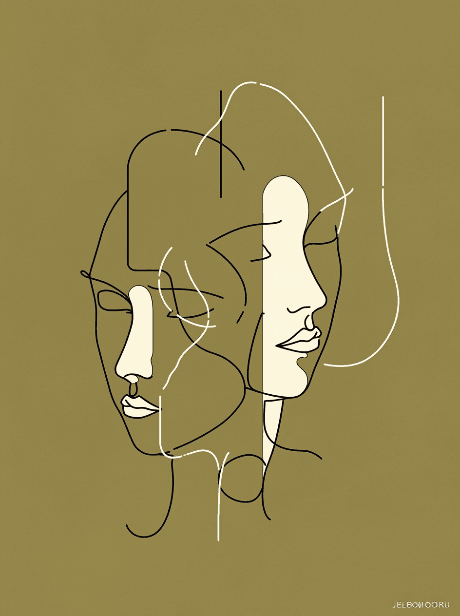Abstract Face 410 original repeating artwork