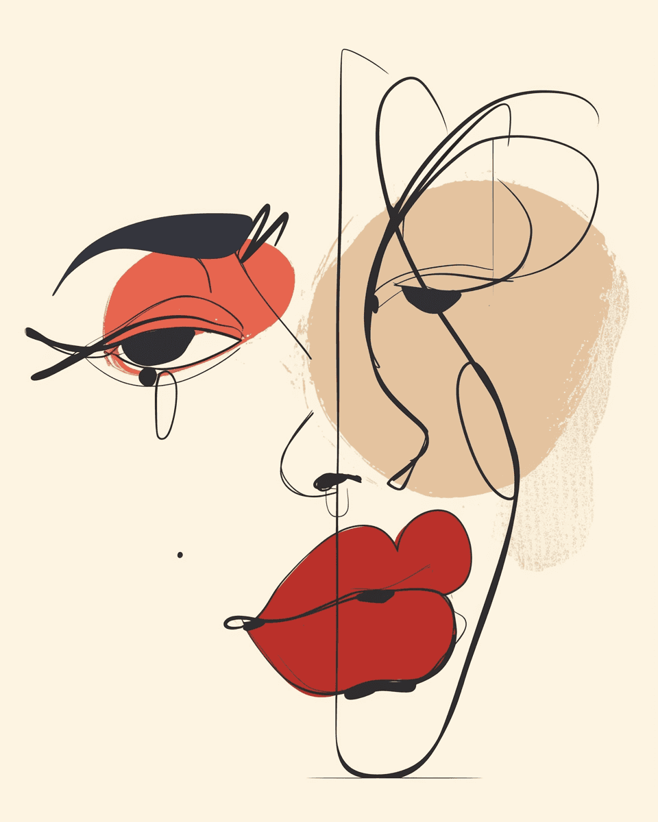 Abstract Face 428 original repeating artwork