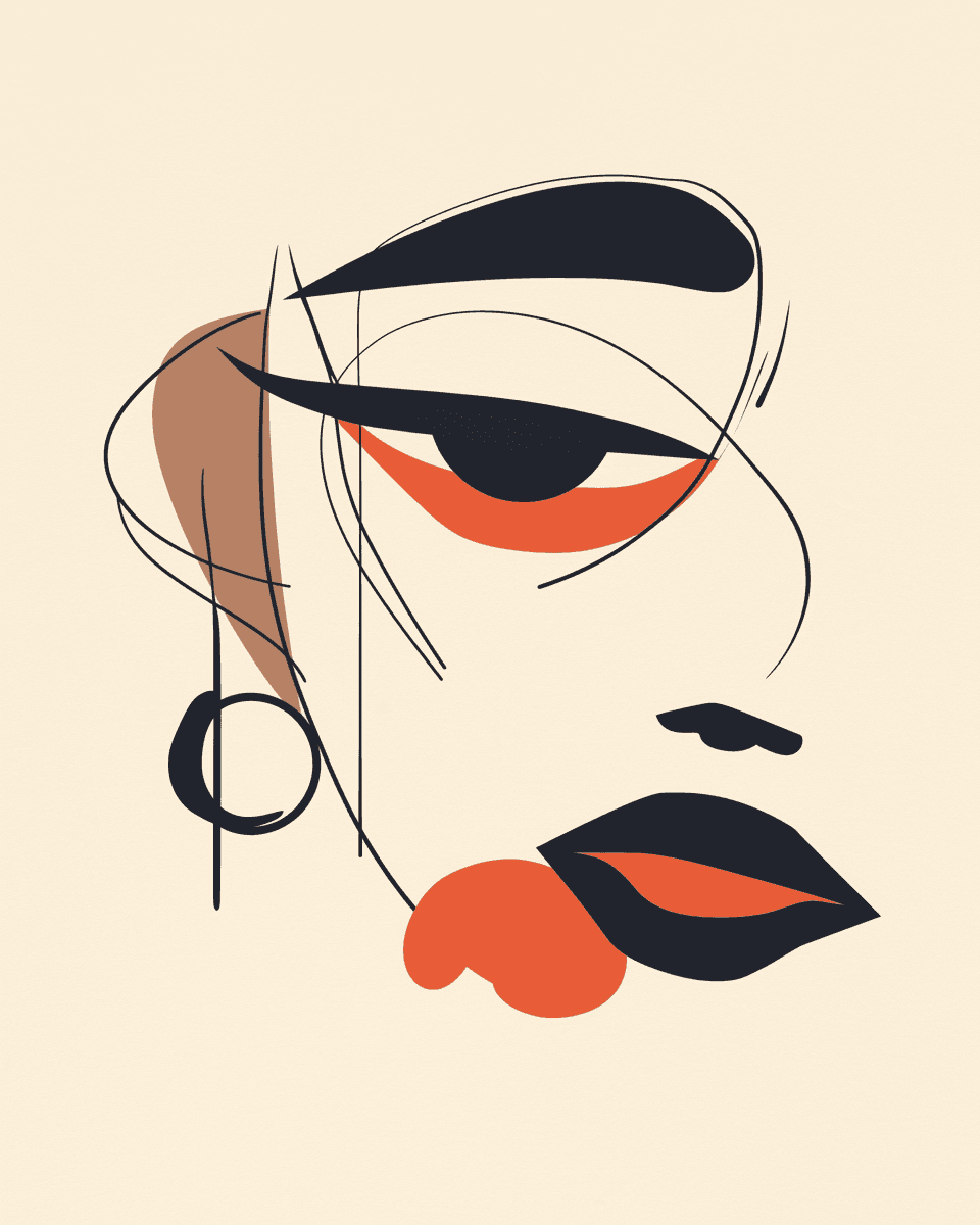 Abstract Face 062 original repeating artwork