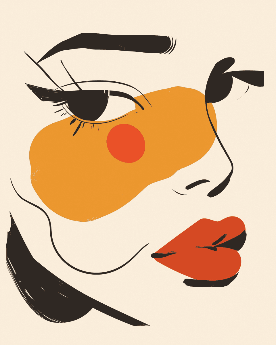 Abstract Face Bold original repeating artwork