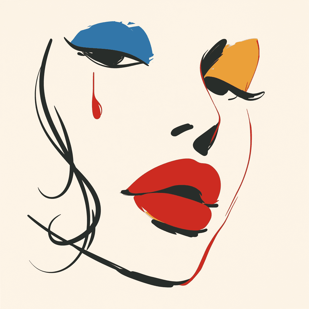 Abstract Face 660 original repeating artwork