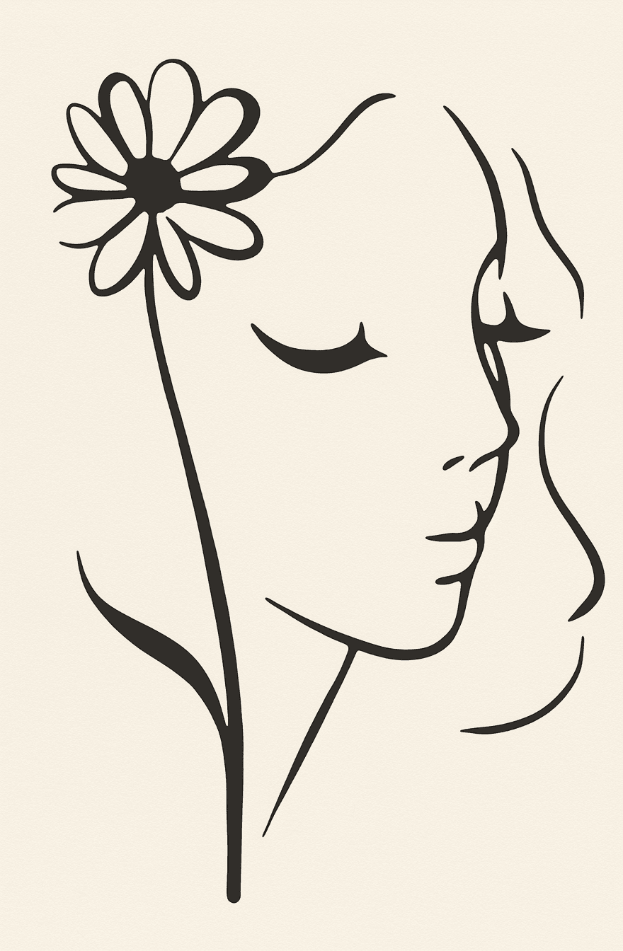 Abstract Face Flip original repeating artwork