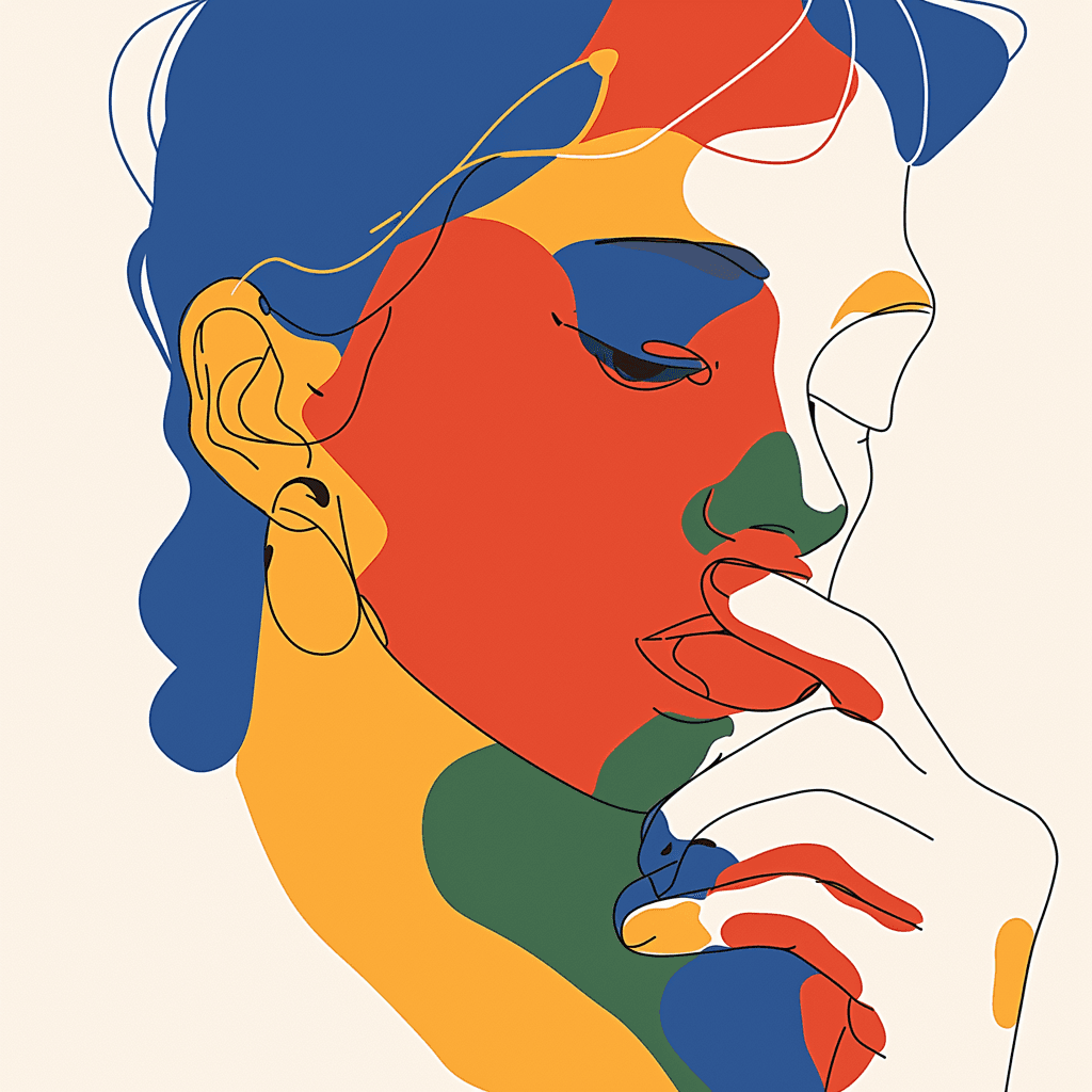 Abstract Face 259 original repeating artwork