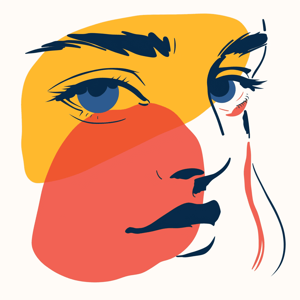 Abstract Face 140 original repeating artwork