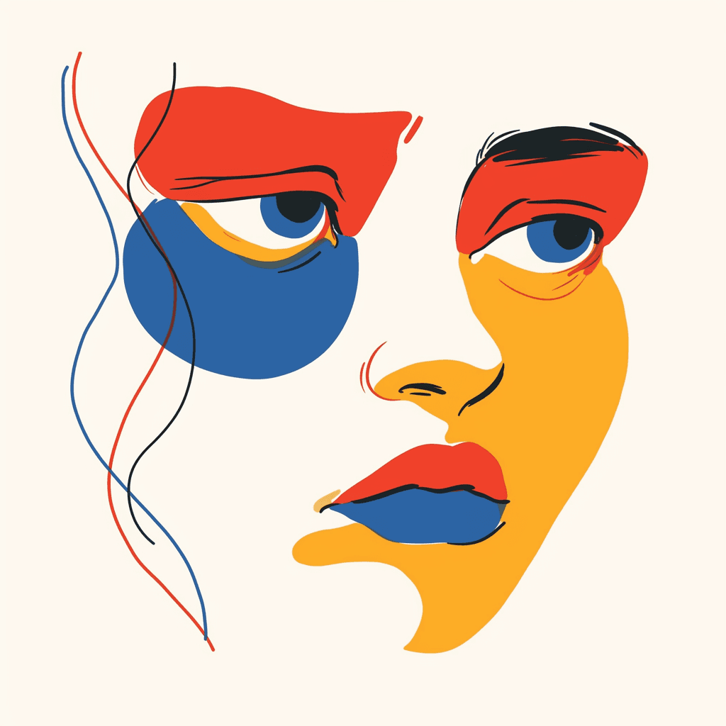 Abstract Face 141 original repeating artwork