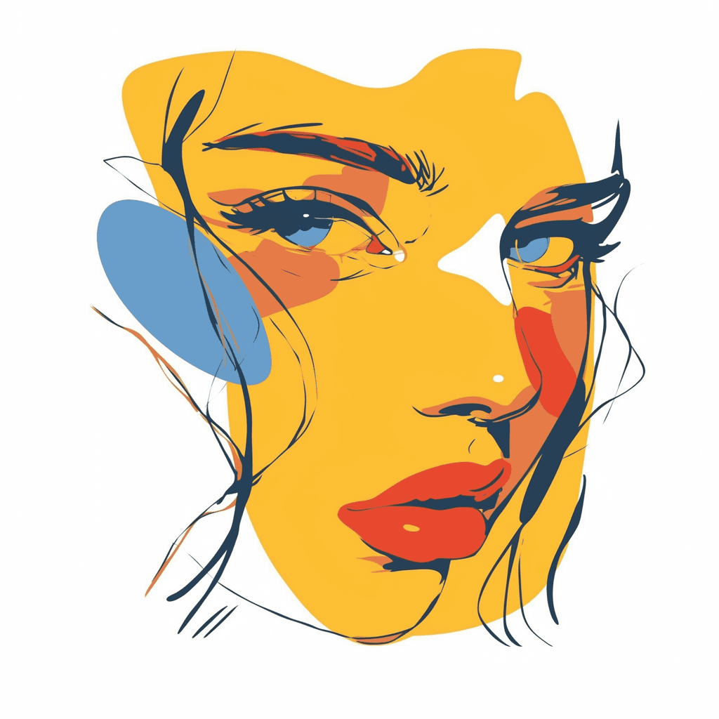 Abstract Face 209 original repeating artwork