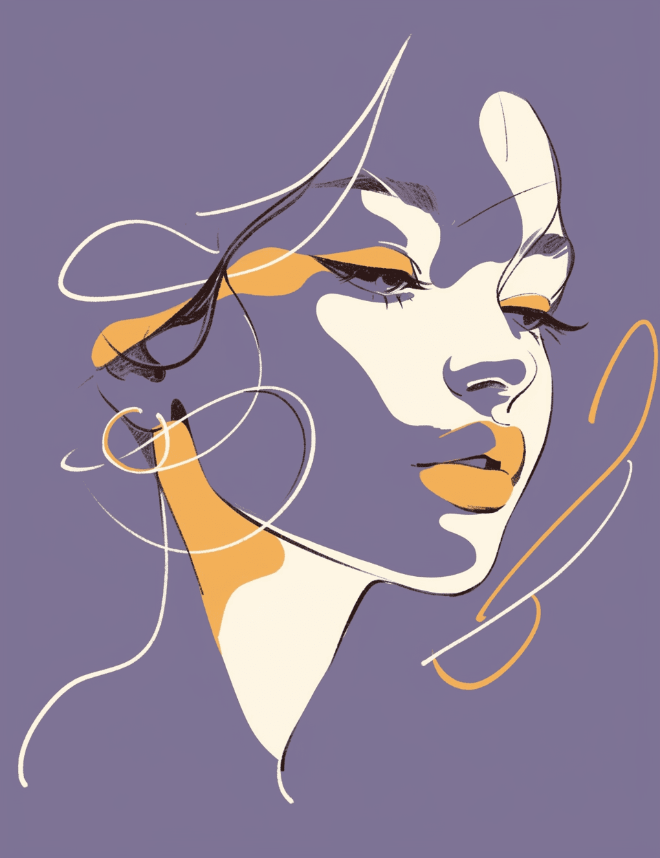 Abstract Face 659 original repeating artwork