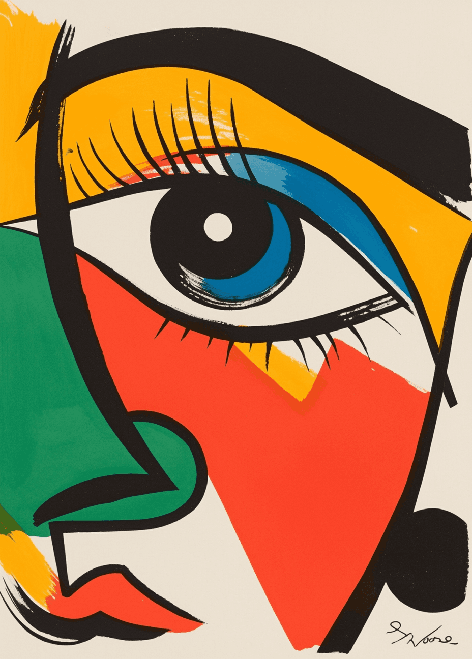 Abstract Face 582 original repeating artwork