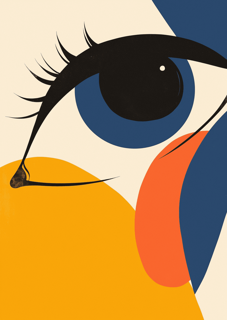 Abstract Eye Neon original repeating artwork
