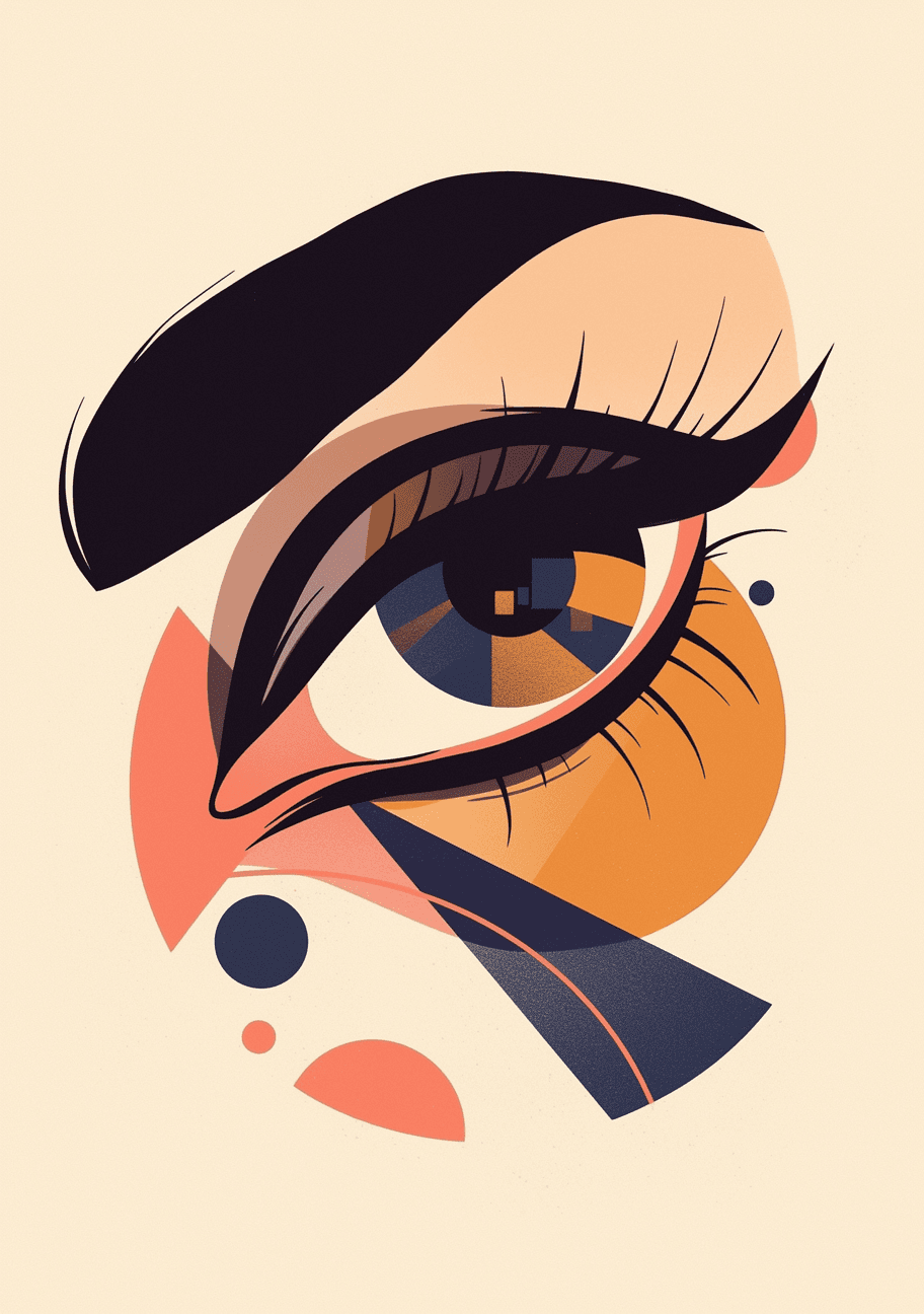 Abstract Eye Sunrise original repeating artwork