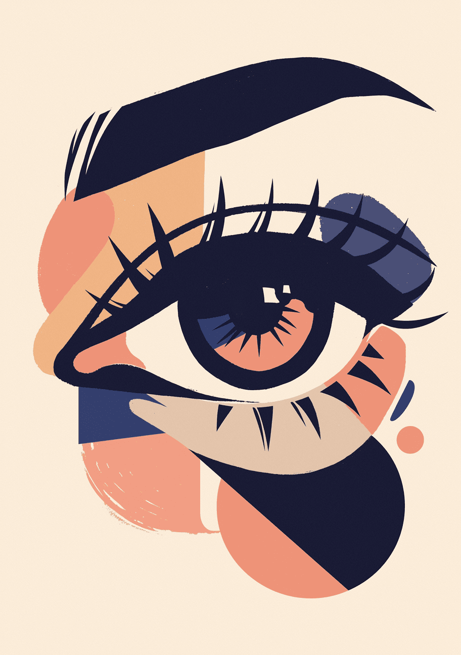Abstract Eye Bounce original repeating artwork