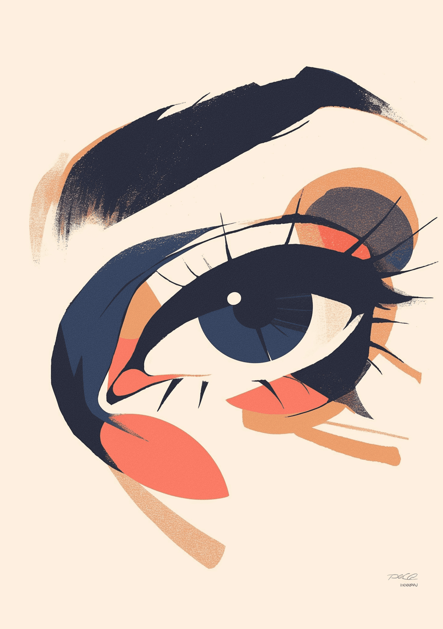 Abstract Eye Street original repeating artwork