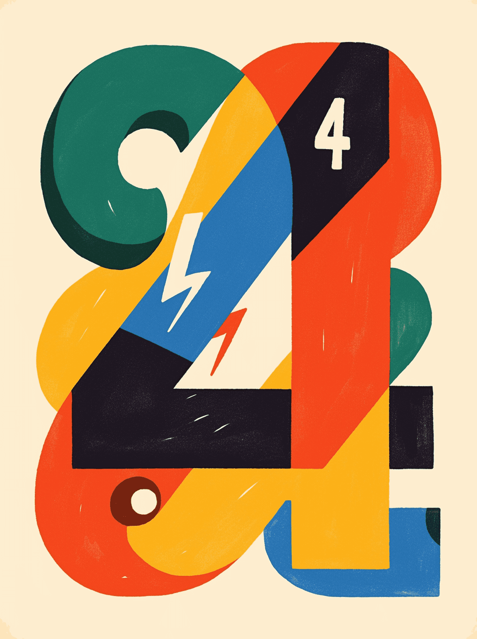 Abstract Number original repeating artwork