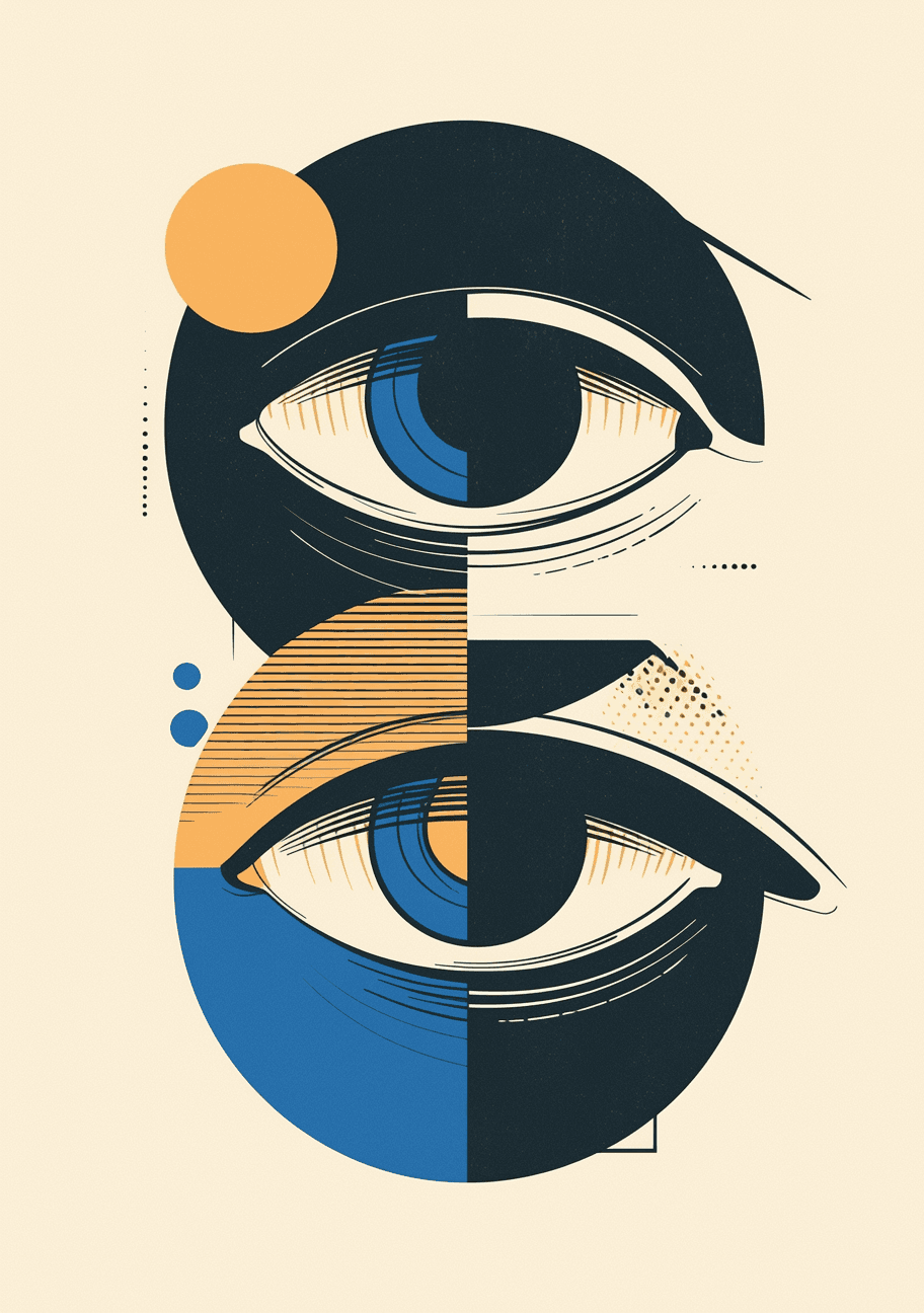 Abstract Eye Kick original repeating artwork