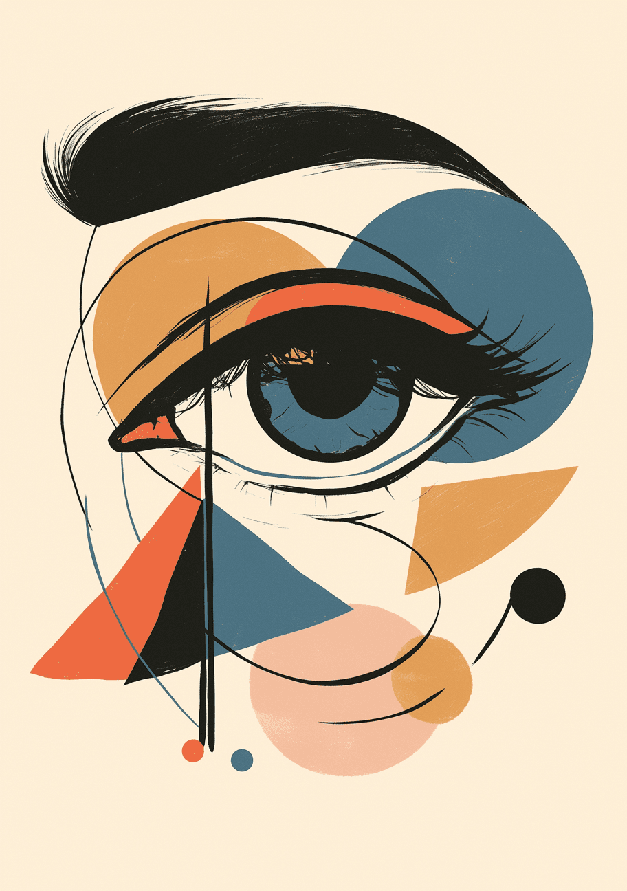 Abstract Eye Midnight original repeating artwork