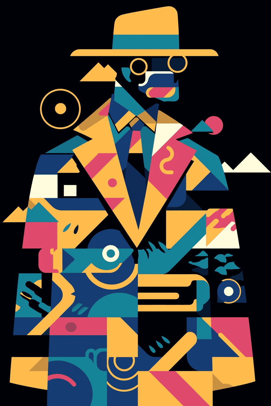 Abstract Figure 135 original repeating artwork