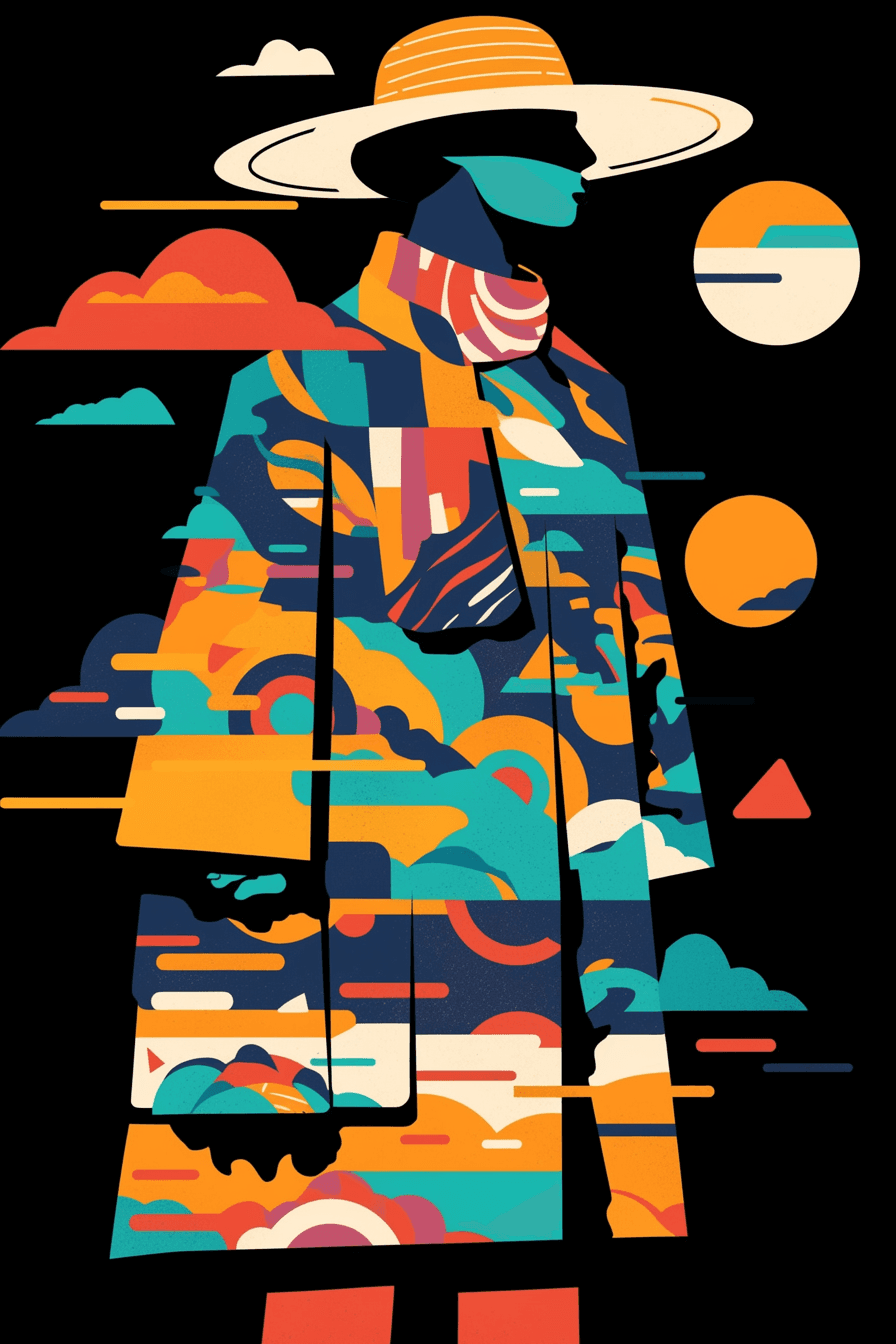 Abstract Figure 134 original repeating artwork