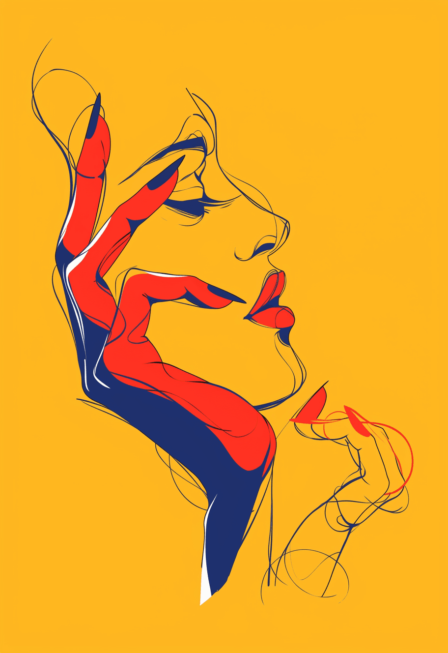 Abstract Figure 131 original repeating artwork