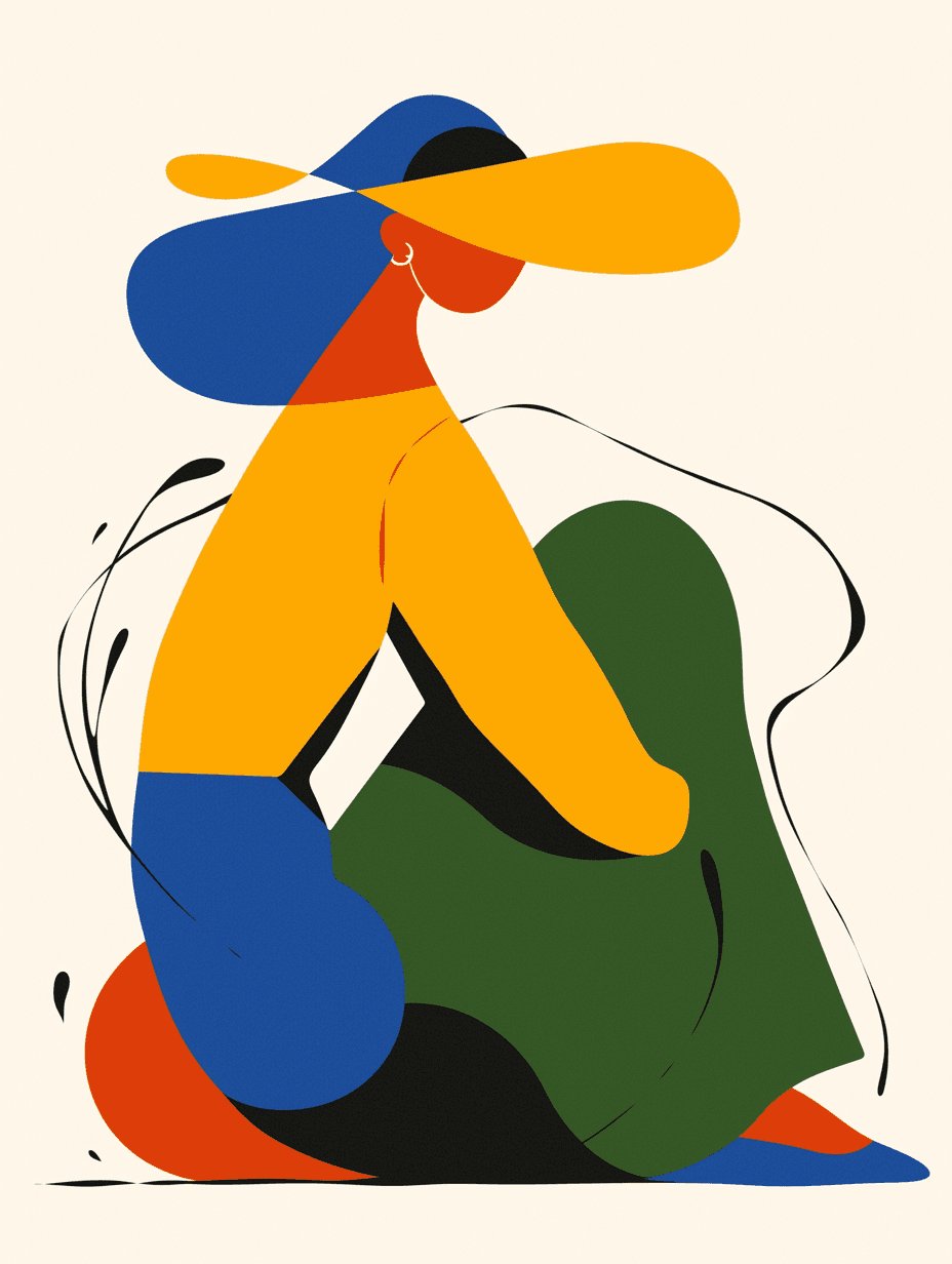 Abstract Figure 130 original repeating artwork