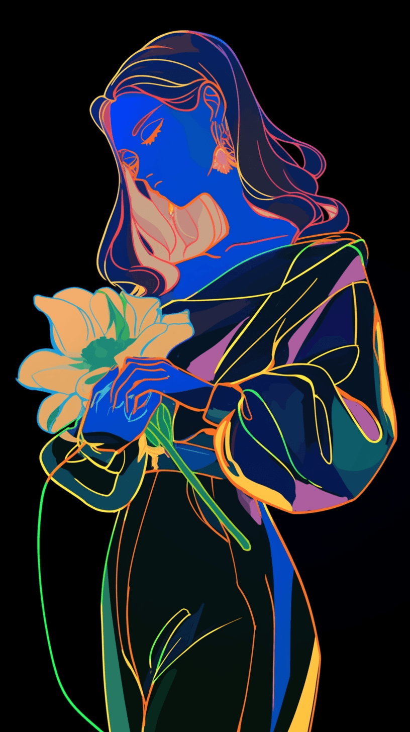 Abstract Figure 117 original repeating artwork