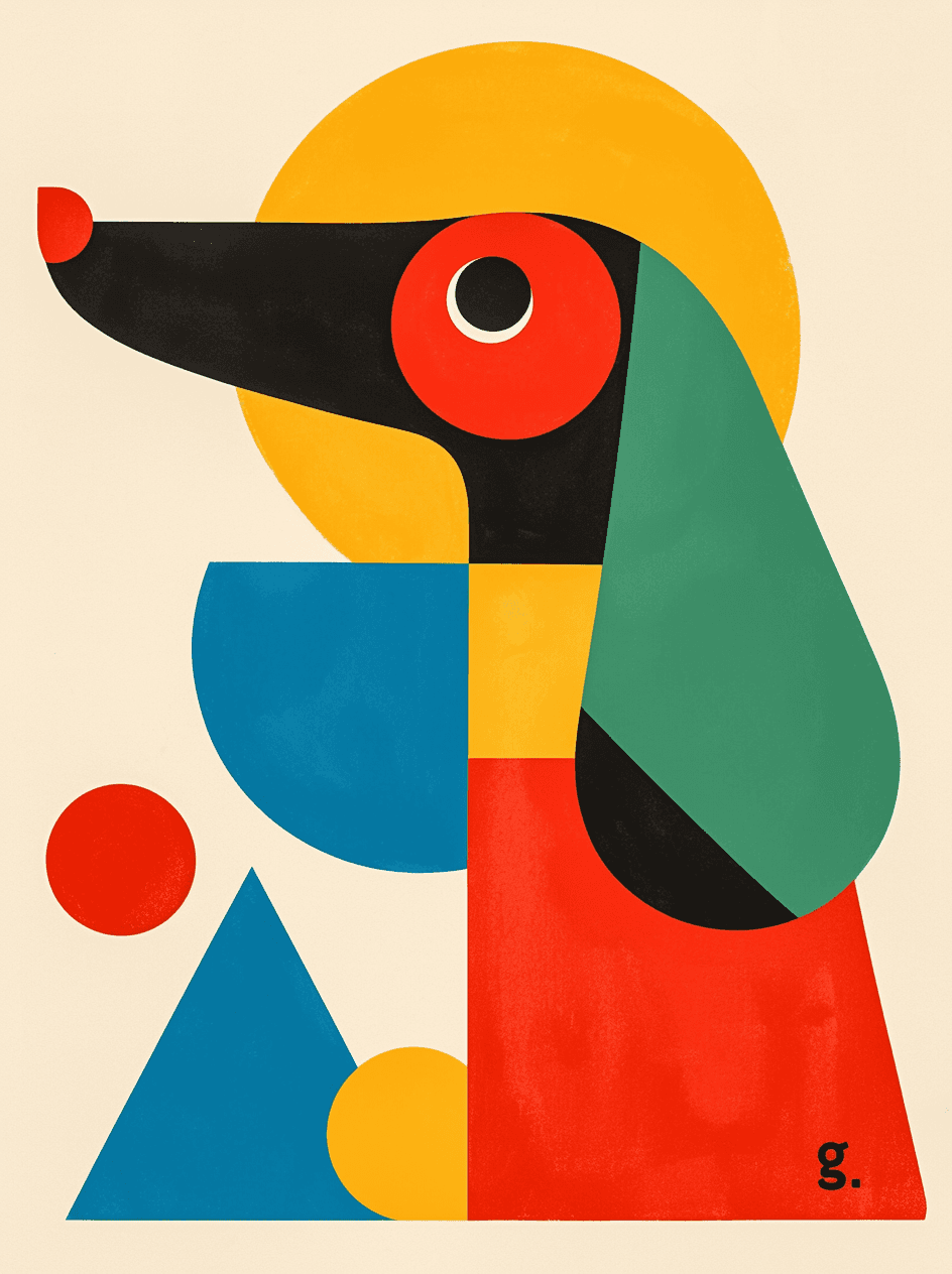 Abstract Animals Sprint original repeating artwork