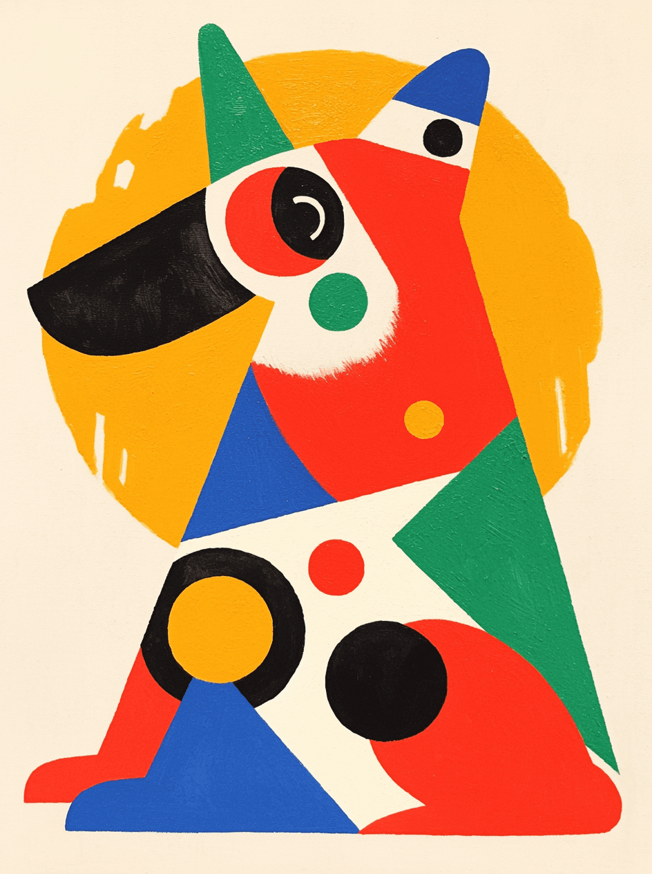 Abstract Animals Rush original repeating artwork