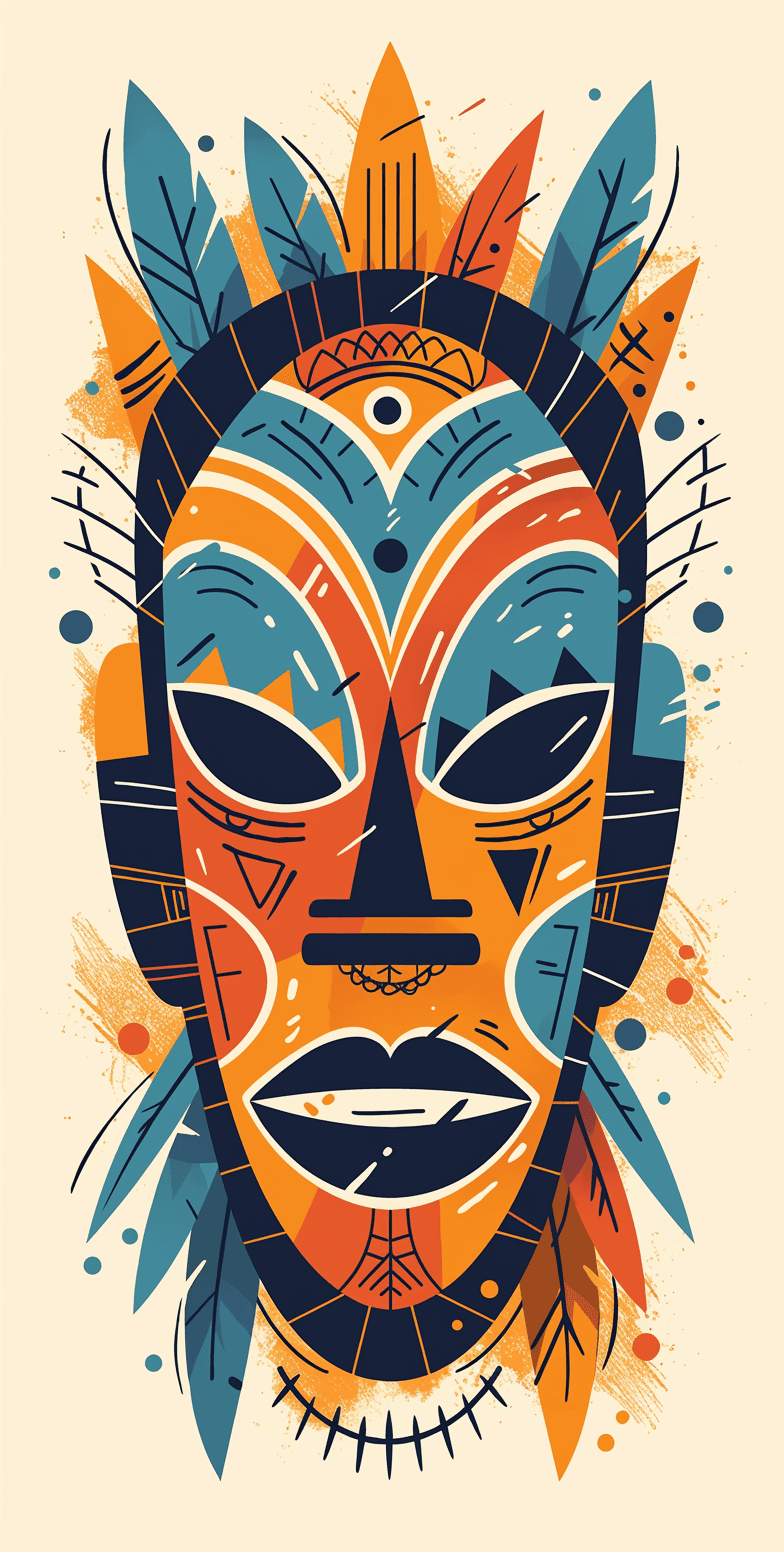 Tribal Party original repeating artwork