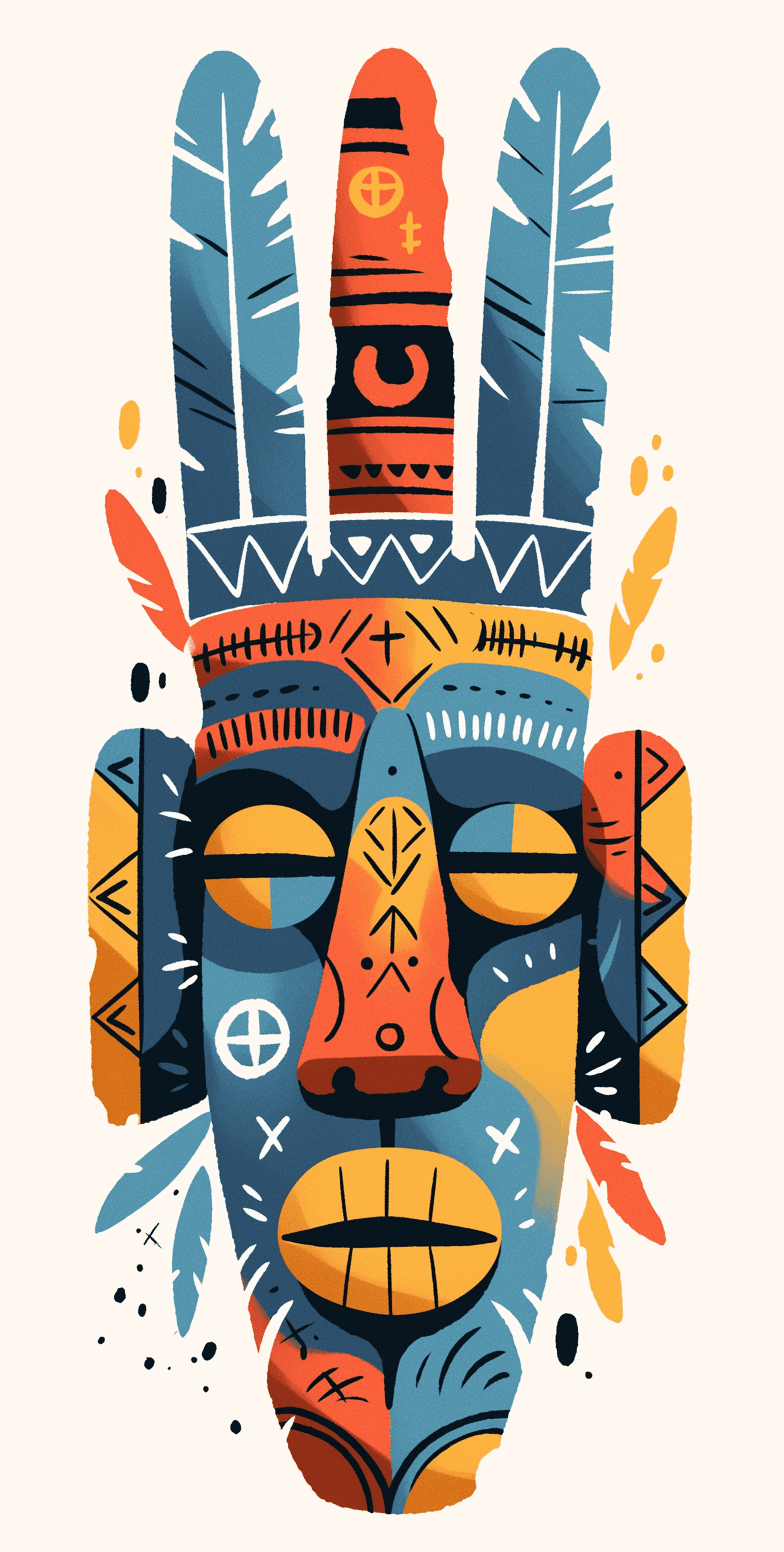Tribal Parade original repeating artwork