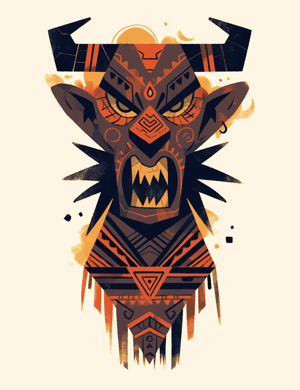 Tribal Carnival original repeating artwork