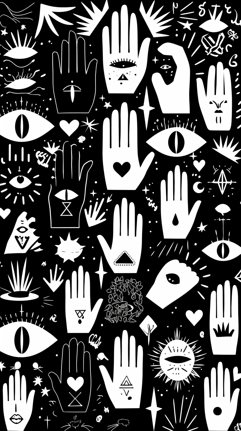 Palm Eye Squad original repeating artwork