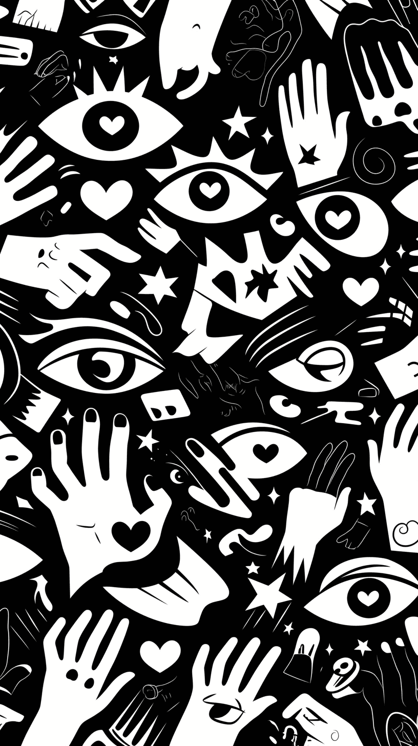 Palm Eye Club original repeating artwork
