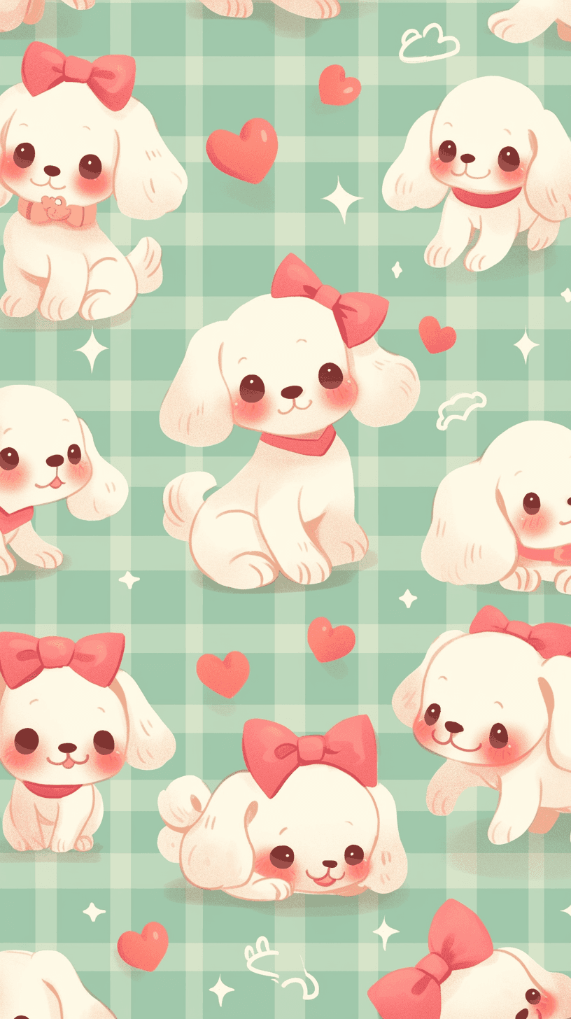 Cute Puppy Gleam original repeating artwork