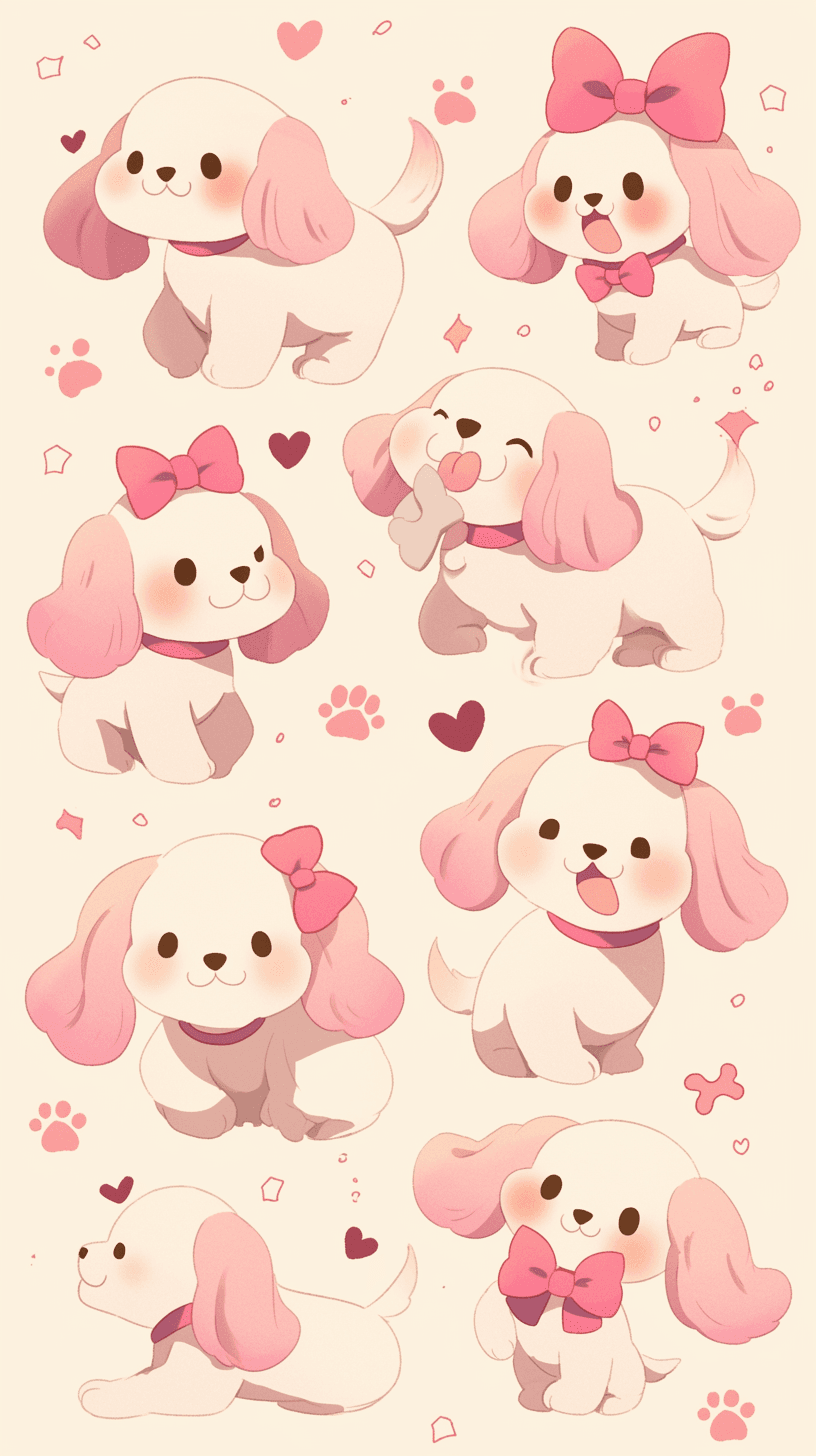 Cute Puppy Corner original repeating artwork