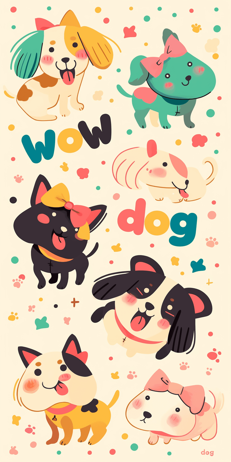 Cute Puppy Zoom original repeating artwork