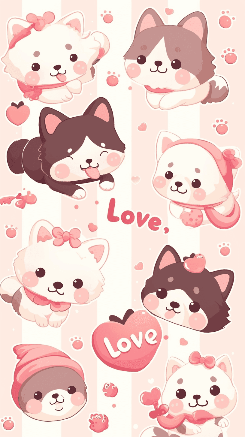 Cute Puppy Pop original repeating artwork